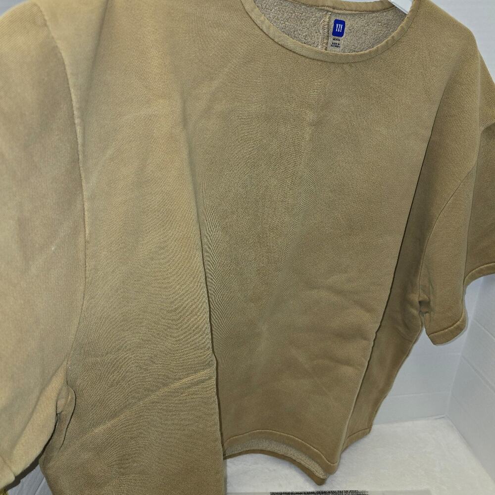 Yeezy Gap Engineered by Balenciaga Fleece Yoke Tee in the bronze color Large YZY